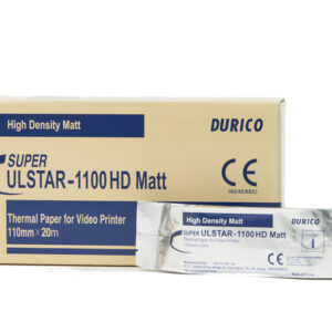 Papel térmico Durico GIMA compatible con videoimpresoras Sony y Mitsubishi – Rollos 84 y 110 mm (UPP-84HG, UPP-110HD, UPP-110S, UPP-84S, UPP-210HD) – Dispositivo médico clase I