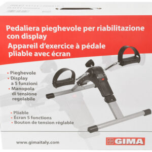 Pedalier Plegable con Display – Mini-Bicicleta Estática GIMA para Rehabilitación de Miembros Inferiores y Superiores | Ref. 43151 (SKU GM43151)