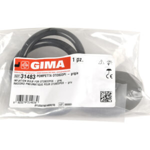 Pera de insuflación para otoscopios de PVC gris GIMA (Ref. 31483) – Accesorio de otoscopia compatible con Heine, Kawe y Riester