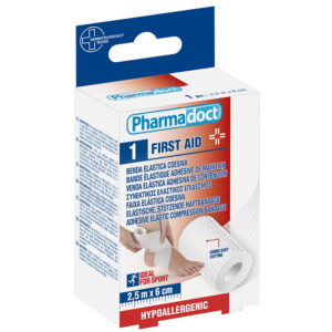 PHARMADOCT ELASTIC COMPRESS. BANDAGES 2.5m x 6cm - carton of 6 boxes