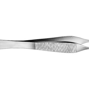 Pinza de disección de Adson Aesculap zigrinada – Recta, dientes 1x2, 12 cm · Ref. BD512R (SKU GM39174)
