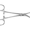 Pinza de Toallas Aesculap BF464R – Curva, Puntas Romás, 14 cm, Reutilizable | Ref. GIMA 39255 · Instrumental Quirúrgico