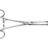 Pinza Foerster-Ballenger recta 18 cm con trinquete – Pinza porta-gasas fenestrada Aesculap BF112R (SKU GM39240)