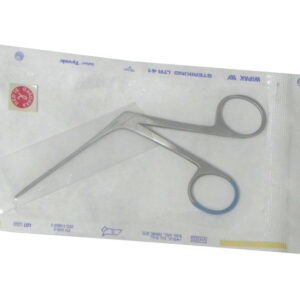 Pinza Micro de Oído Hartmann Estéril Desechable 15 cm – Punta de 3 mm, Acero Inoxidable con Parte Azul (GIMA 38895) | Caja de 10 uds