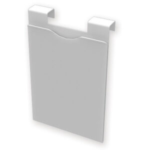 Porta-Historias Clínicas A4 de PVC Blanco para Cama Hospitalaria con Gancho Universal y Sistema de Privacidad | 24 x 32 cm (Ref. GIMA 44820)
