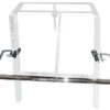 Portarollos de papel para camilla GIMA · Soporte ajustable para pata metálica redonda (Ø 27-40 mm) o cuadrada (25x25 mm a 35x35 mm) · Ref. 27418 (GM27418)