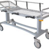 PROFESSIONAL PATIENT TROLLEY with side rails and oxygen cylinder holder