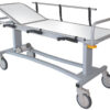 PROFESSIONAL RX PATIENT TROLLEY with side rails and oxygen cylinder holder