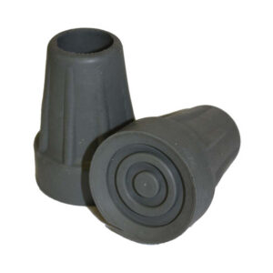Protectores de Goma PVC para Bastones y Muletas GIMA 43100-2 / 43110 / 43115 — Ø Interior 19 mm, Gris | Caja de 10 uds (Ref. 43120)