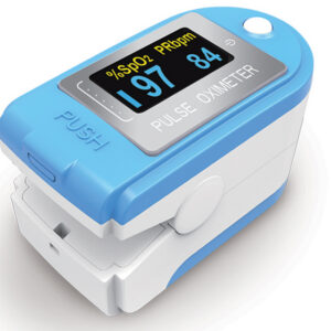 Pulsioxímetro de dedo GIMA OXY-9 con Bluetooth – Monitor de SpO2 y frecuencia de pulso (PR) con almacenamiento de 1000 registros y App PHMS · Ref. 35078