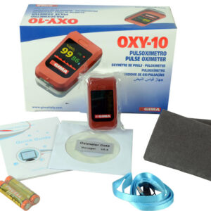 Pulsioxímetro de Dedo OXY-10 GIMA con Bluetooth – Monitor de SpO2 y Frecuencia de Pulso con Pantalla OLED (Adulto, Pediátrico y Neonatal) · Ref. 35095