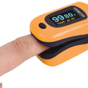 Pulsioxímetro de dedo OXY-4 GIMA – Monitor de SpO2, frecuencia de pulso e índice de perfusión (PI) con pantalla orientable en 4 direcciones y alarma (Ref. GIMA 35091, azul)