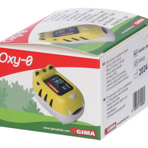 Pulsioxímetro pediátrico de dedo GIMA OXY-0 (tigre) – Monitor de SpO2 y frecuencia de pulso con pantalla LCD a color (Ref. 35056)