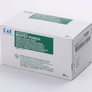 Punch de Biopsia con Obturador 1 mm GIMA (Línea KAI) – Biopsia-Punch Estéril Desechable, Caja de 20 (Ref. GM22630)