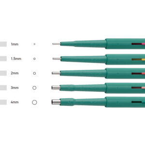 Punch de Biopsia con Obturador 1 mm GIMA (Línea KAI) – Biopsia-Punch Estéril Desechable, Caja de 20 (Ref. GM22630)