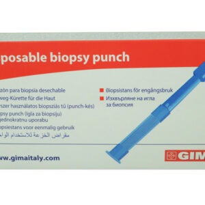 Punches de Biopsia Cutánea GIMA Estériles Desechables – Ø 1 a 8 mm, Acero Inoxidable Sin Costuras (Caja de 10, Ref. GM22580-F)