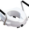 RAISED TOILET SEAT with fixed armrest - height 12,5 cm