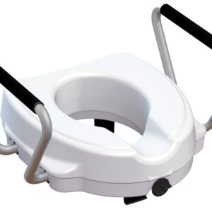 RAISED TOILET SEAT with fixed armrest - height 12,5 cm