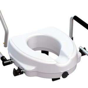RAISED TOILET SEAT with reclining armrest - height 12,5 cm