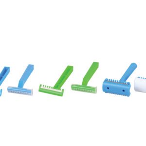 Rasuradoras Quirúrgicas Desechables GIMA – No Estériles con Cuchilla de Acero Inoxidable, Monolama, Doble Hoja y a Doble Cara con Peine (Ref. 27080, 27081, 27082)