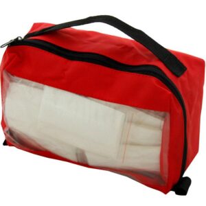 RED POUCH WITH HANDLE