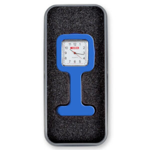Reloj de Enfermería de Silicona con Caja de Aluminio – Cuadrado – Azul (Ref. 20455) | GIMA