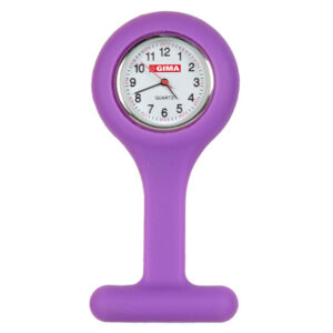 Reloj de Enfermería de Silicona Redondo con Imperdible – Cronómetro de Pulso, Frecuencia y Tiempos de Esterilización – Marca GIMA | Ref. GM20400-F