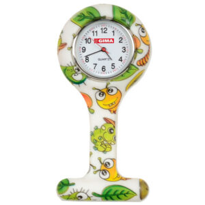Reloj de Enfermería de Silicona Redondo con Imperdible – Cronómetro de Pulso, Frecuencia y Tiempos de Esterilización – Marca GIMA | Ref. GM20400-F