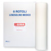 Rollo de Papel para Camilla GIMA Microgofrado Pegado, 2 Capas, Blanco – 80 m x 59 cm, Perforación 190 cm (Ref. GM27419-F)