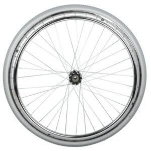 Rueda trasera sólida de poliuretano (PU) para silla de ruedas GIMA – Recambio Ref. 43278 (compatible 43274-5)