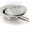 S/S BED PAN ROUND WITH LID 320x85 mm - straigth handle