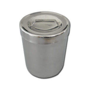 S/S DRESSING JAR 1 l with lid - diam.103x128 mm