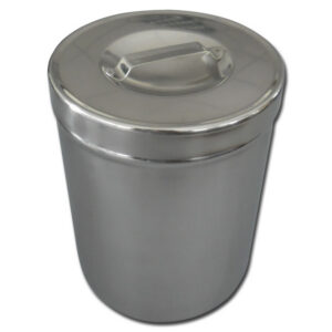 S/S DRESSING JAR 2 l with lid - diam.127x162 mm