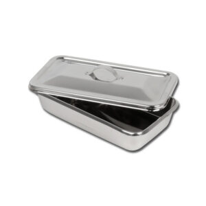 S/S INSTRUM. TRAY WITH LID - 223x126x45 mm