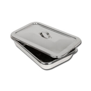 S/S INSTRUM. TRAY WITH LID - 264x172x47 mm
