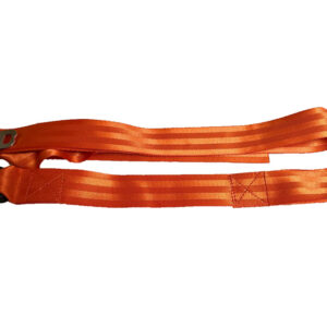 SAFETY BELT 2 pieces - polyester orange - metal buckle
