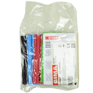 Set de 5 bandas elásticas de ejercicio sin látex 1,5 m x 14 cm – 5 niveles de resistencia (GIMA, Ref. 47007)