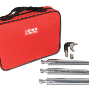 Set de Amnioscopia Completo GIMA – 3 Tubos de Acero con Obturador de 12, 16 y 20 mm (200 mm) con Pinza de Luz y Adaptador (Ref. 29970)