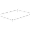 Set de barandillas protectoras (siderails) para 1 estante – Compatible con carros de acero inoxidable GIMA 45809, 45811 y 45813 – Ref. 45816