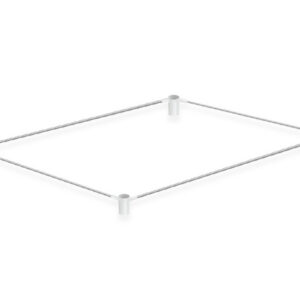 Set de barandillas protectoras (siderails) para 1 estante – Compatible con carros de acero inoxidable GIMA 45809, 45811 y 45813 – Ref. 45816