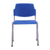 Silla apilable GIMA con estructura de acero cromado y asiento de plástico autoextinguible | Apilable hasta 20 uds., carga máx. 110 kg | Ref. GM45007-F