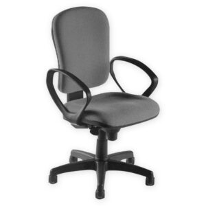 Silla Cremona GIMA tapizada en tela (gris) – Butaca ergonómica con base giratoria, brazos y respaldo regulable | Ref. GM45081