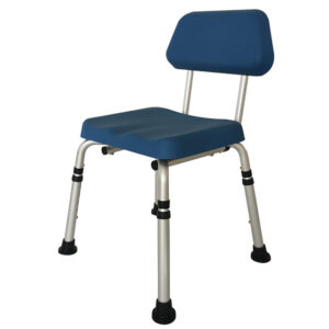 Silla de Ducha con Asiento y Respaldo de Espuma PU y Estructura de Aluminio – Capacidad de Carga 136 kg – Ref. 42909 (GIMA)