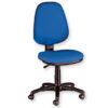 Silla de oficina y consulta CUNEO sin reposabrazos con base giratoria de polipropileno y ruedas | Tapizada en tejido azul | GIMA (Ref. 45060)