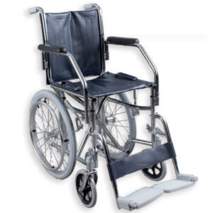 Silla de ruedas estrecha "Narrow" plegable con asiento de 41 cm y tejido negro | GIMA | Ref. 43230 (GM43230)