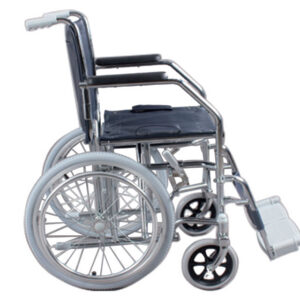 Silla de ruedas estrecha "Narrow" plegable con asiento de 41 cm y tejido negro | GIMA | Ref. 43230 (GM43230)
