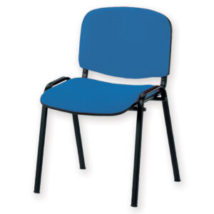 Silla de visitante ISO GIMA – Silla tapizada de 4 patas para pacientes y salas de espera, carga máx. 110 kg (Ref. GM45030-F)