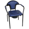 Silla Inodoro Comfort GIMA Azul – Silla Sanitaria con Asiento Acolchado Extraíble, Bacinilla Bilateral y Carga Máx. 180 kg (Ref. 43190)