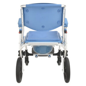 Silla Inodoro Plegable con Ruedas (Commode) – Asiento y respaldo EVA, Estructura de Aluminio, Carga máx. 125 kg – GIMA (Ref. 43202)