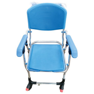 Silla Inodoro Plegable con Ruedas (Commode) – Asiento y respaldo EVA, Estructura de Aluminio, Carga máx. 125 kg – GIMA (Ref. 43202)